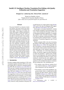 IntelliCAT: Intelligent Machine Translation Post-Editing with Quality
  Estimation and Translation Suggestion