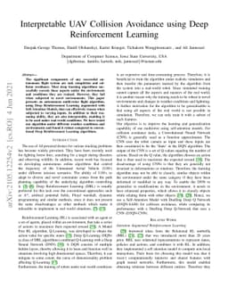 Interpretable UAV Collision Avoidance using Deep Reinforcement Learning
