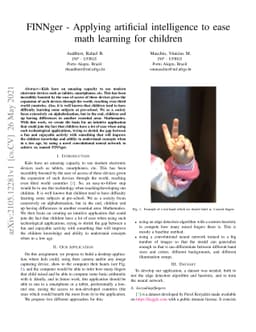 FINNger -- Applying artificial intelligence to ease math learning for
  children