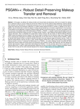 PSGAN++: Robust Detail-Preserving Makeup Transfer and Removal