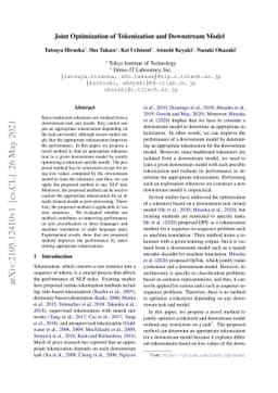 Joint Optimization of Tokenization and Downstream Model