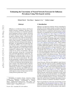 Estimating the Uncertainty of Neural Network Forecasts for Influenza
  Prevalence Using Web Search Activity