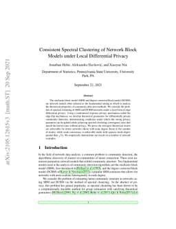 Consistent Spectral Clustering of Network Block Models under Local
  Differential Privacy