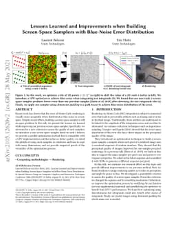 Lessons Learned and Improvements when Building Screen-Space Samplers
  with Blue-Noise Error Distribution