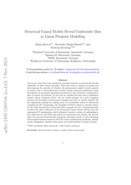 Structural Causal Models Reveal Confounder Bias in Linear Program
  Modelling