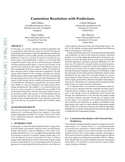 Contention Resolution with Predictions
