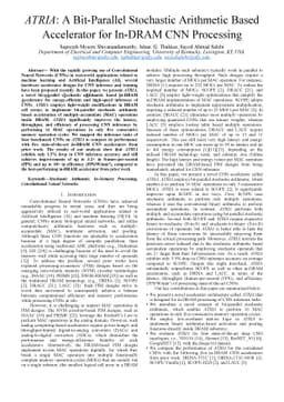 ATRIA: A Bit-Parallel Stochastic Arithmetic Based Accelerator for
  In-DRAM CNN Processing