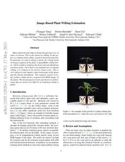 Image-Based Plant Wilting Estimation