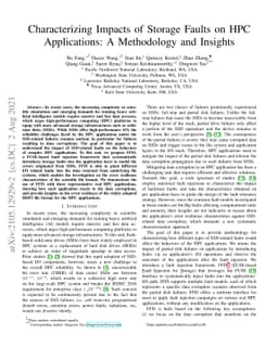 Characterizing Impacts of Storage Faults on HPC Applications: A
  Methodology and Insights