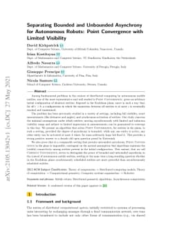Separating Bounded and Unbounded Asynchrony for Autonomous Robots: Point
  Convergence with Limited Visibility
