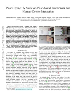 Pose2Drone: A Skeleton-Pose-based Framework for Human-Drone Interaction