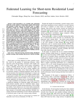 Federated Learning for Short-term Residential Load Forecasting