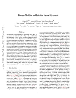 Hopper: Modeling and Detecting Lateral Movement (Extended Report)