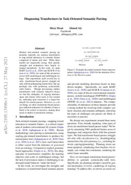 Diagnosing Transformers in Task-Oriented Semantic Parsing