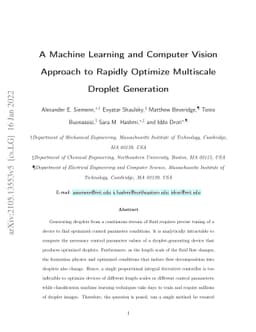 A Machine Learning and Computer Vision Approach to Rapidly Optimize
  Multiscale Droplet Generation