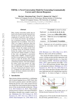THINK: A Novel Conversation Model for Generating Grammatically Correct
  and Coherent Responses