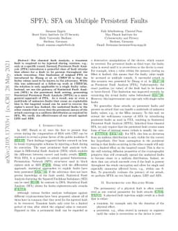 SPFA: SFA on Multiple Persistent Faults