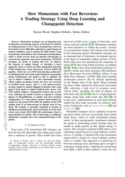 Slow Momentum with Fast Reversion: A Trading Strategy Using Deep
  Learning and Changepoint Detection