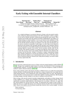 Early Exiting with Ensemble Internal Classifiers