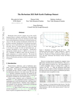 The Herbarium 2021 Half-Earth Challenge Dataset