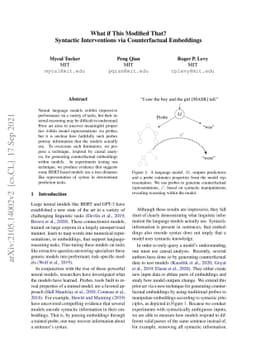 What if This Modified That? Syntactic Interventions via Counterfactual
  Embeddings