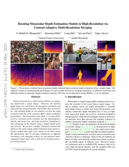 Boosting Monocular Depth Estimation Models to High-Resolution via
  Content-Adaptive Multi-Resolution Merging