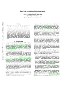 Fair Representations by Compression