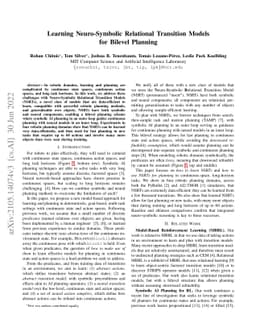 Learning Neuro-Symbolic Relational Transition Models for Bilevel
  Planning