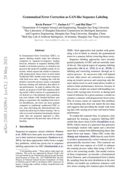 Grammatical Error Correction as GAN-like Sequence Labeling