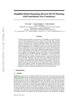 Simplified Belief-Dependent Reward MCTS Planning with Guaranteed Tree
  Consistency