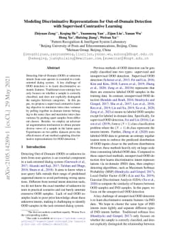 Modeling Discriminative Representations for Out-of-Domain Detection with
  Supervised Contrastive Learning