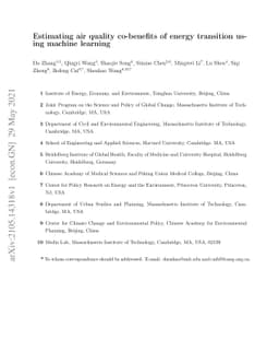 Estimating air quality co-benefits of energy transition using machine
  learning