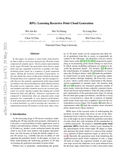 RPG: Learning Recursive Point Cloud Generation