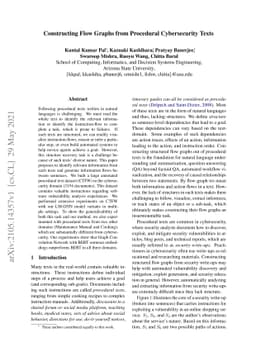 Constructing Flow Graphs from Procedural Cybersecurity Texts