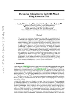 Parameter Estimation for the SEIR Model Using Recurrent Nets