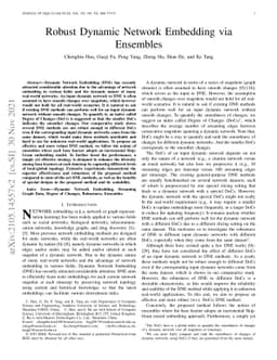 Robust Dynamic Network Embedding via Ensembles