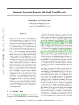 Generating Adversarial Examples with Graph Neural Networks