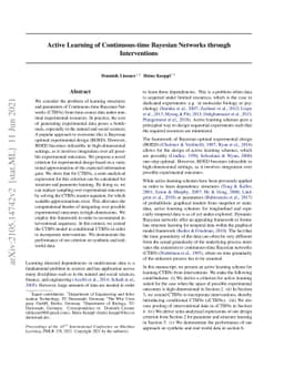 Active Learning of Continuous-time Bayesian Networks through
  Interventions