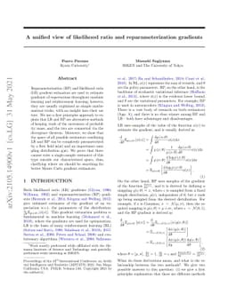 A unified view of likelihood ratio and reparameterization gradients