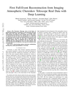 First Full-Event Reconstruction from Imaging Atmospheric Cherenkov
  Telescope Real Data with Deep Learning