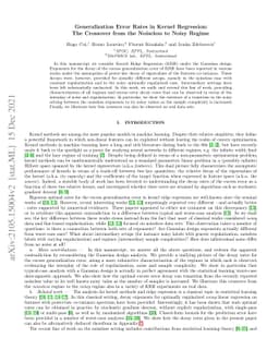 Generalization Error Rates in Kernel Regression: The Crossover from the
  Noiseless to Noisy Regime
