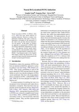 Neural Bi-Lexicalized PCFG Induction