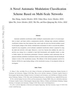 A Novel Automatic Modulation Classification Scheme Based on Multi-Scale
  Networks