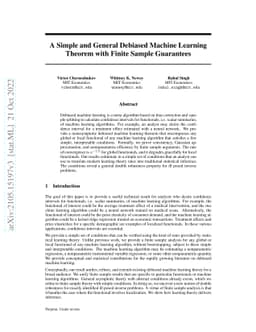 A Simple and General Debiased Machine Learning Theorem with Finite
  Sample Guarantees