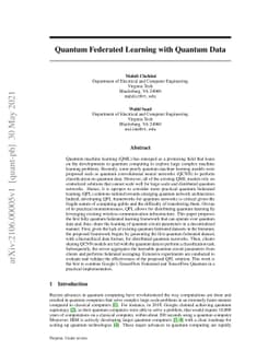 Quantum Federated Learning with Quantum Data