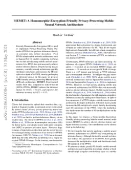 HEMET: A Homomorphic-Encryption-Friendly Privacy-Preserving Mobile
  Neural Network Architecture