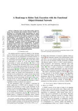 A Road-map to Robot Task Execution with the Functional Object-Oriented
  Network