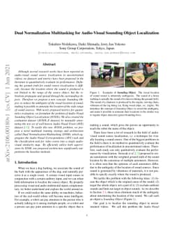Dual Normalization Multitasking for Audio-Visual Sounding Object
  Localization