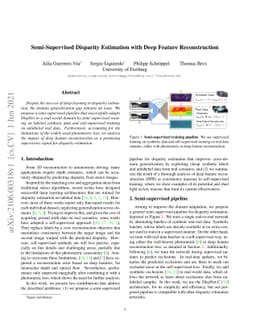 Semi-Supervised Disparity Estimation with Deep Feature Reconstruction
