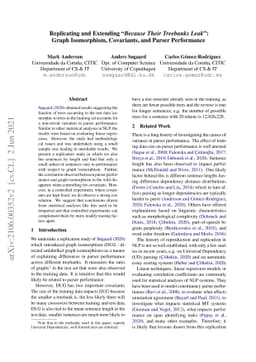 Replicating and Extending "Because Their Treebanks Leak": Graph
  Isomorphism, Covariants, and Parser Performance